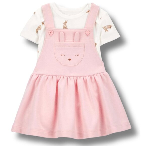 Carter's Child of Mine Baby Girl Bunny Dress‎ Set, 2-Piece - Size 6-9m - NWT - Picture 1 of 6
